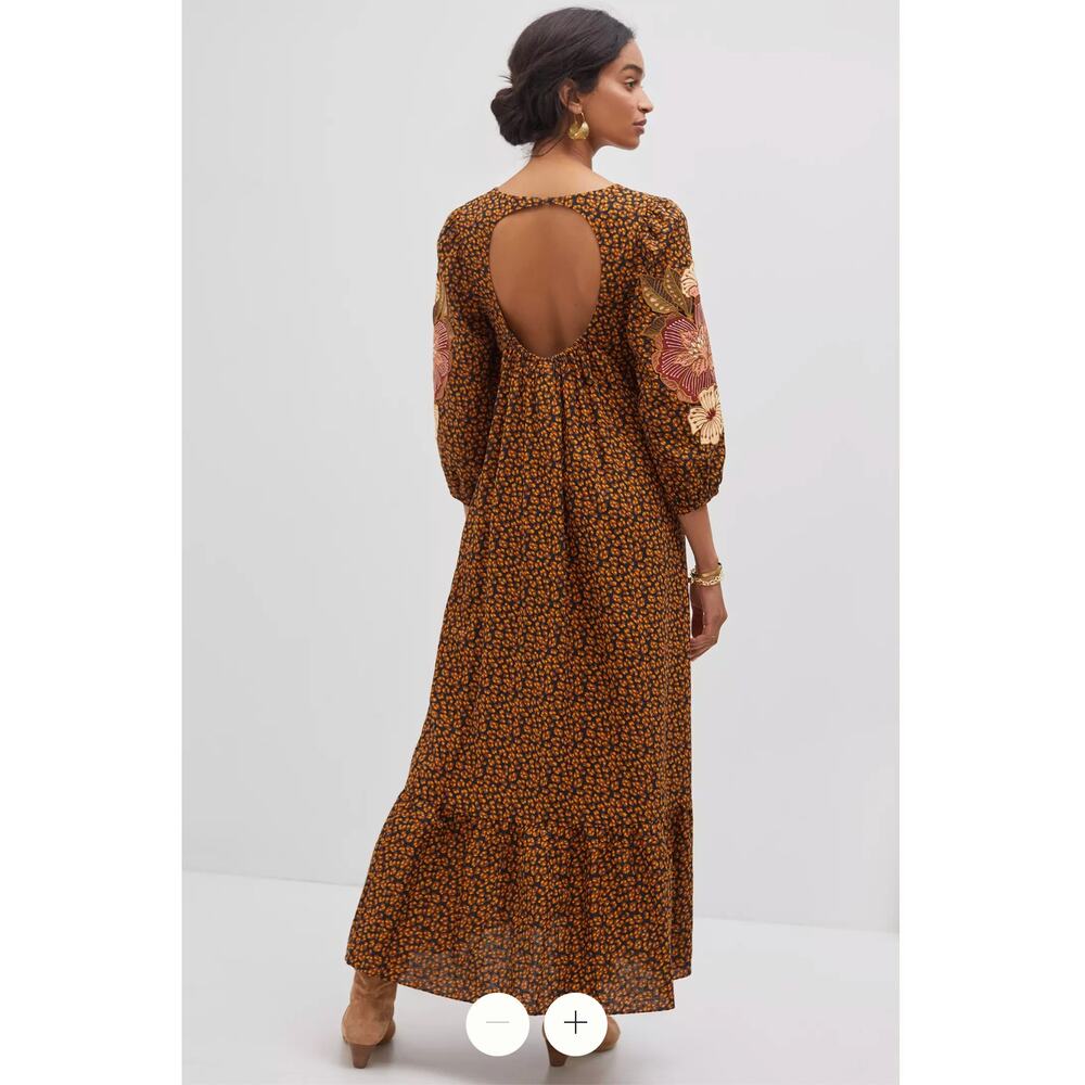 Farm Rio Anthropologie Embroidered Maxi Dress  // S - Picture 2 of 16